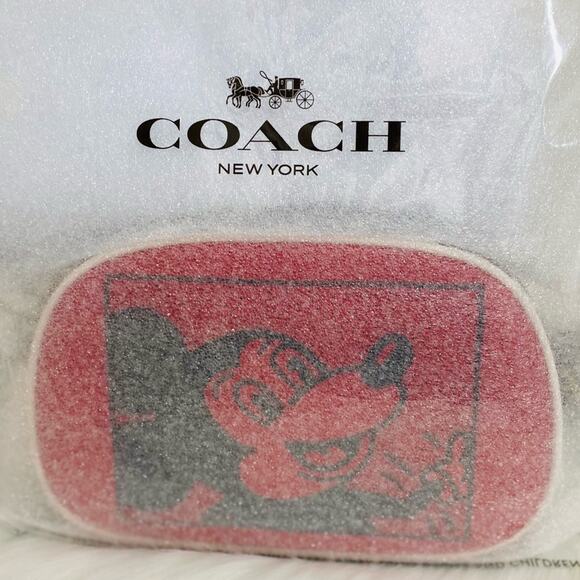 New Coach Disney Mickey Mouse Camera Crossbody/Pebble Leather/ Red-White - Picture 6 of 9